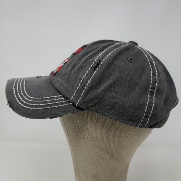 KBethods Women's Christmas Hat Gray Mama Elf Embroidered Distressed - Picture 5 of 13